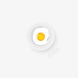 美味食物俯视图煎鸡蛋煎蛋素材