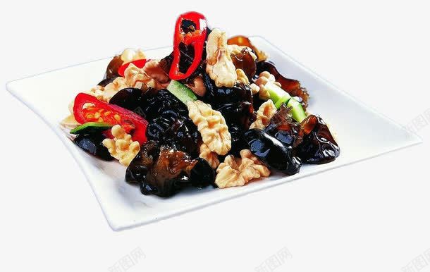 木耳炒核桃和肉png免抠素材_新图网 https://ixintu.com 木耳 核桃素材 菜品 装饰