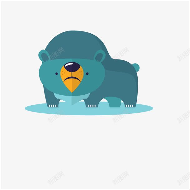 卡通熊png免抠素材_新图网 https://ixintu.com ppt 保护动物 动物 扁平化 扁平化元素 熊