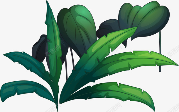 绿色植物矢量图ai免抠素材_新图网 https://ixintu.com 叶子 树叶 矢量植物 绿叶 矢量图