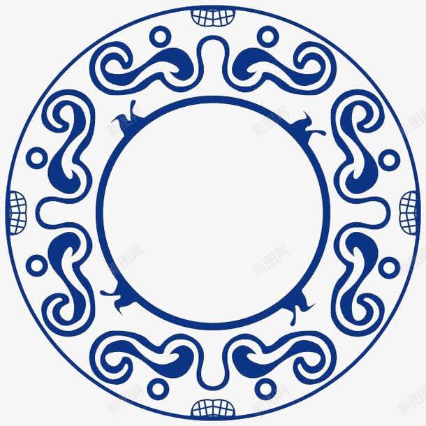 蓝色青花瓷圆形边框png免抠素材_新图网 https://ixintu.com 古典边框 圆型边框 蓝色 蓝色圆形边框 青花瓷