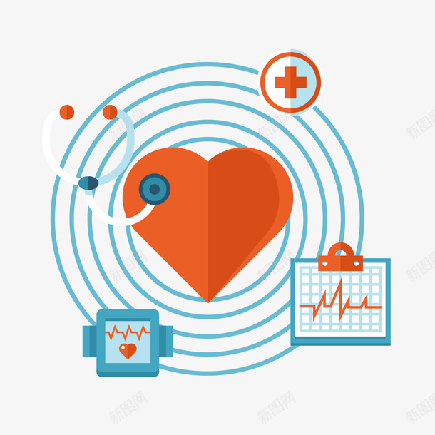 免抠元素 卡通手绘医疗医学科技图矢量图新图网(ixintu.
