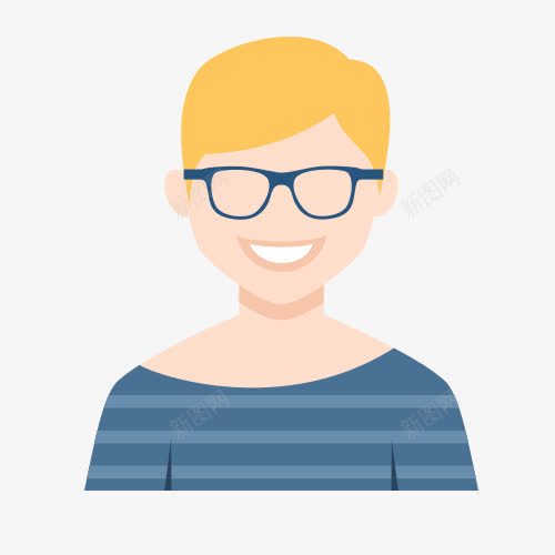 理工男人物头像图标png_新图网 https://ixintu.com 人物头像 图标 头像 手绘