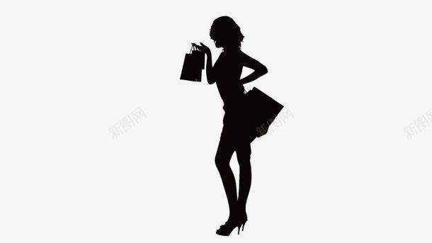 美女png免抠素材_新图网 https://ixintu.com 卡通美女 矢量美女 购物女孩剪影