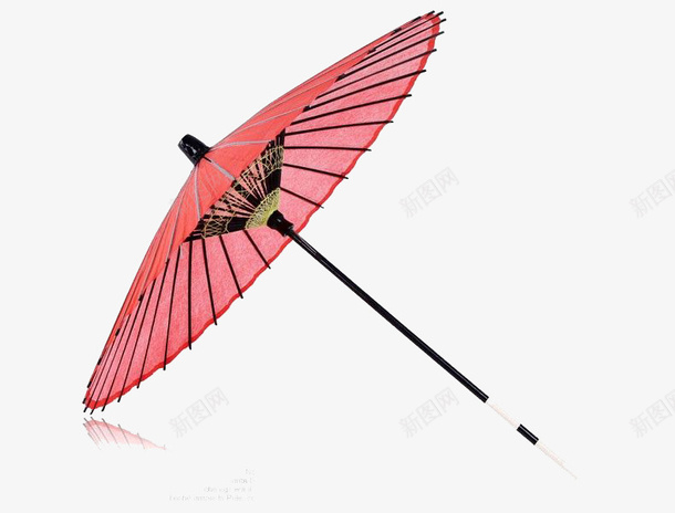 一把红色的油伞png免抠素材_新图网 https://ixintu.com 复古 女性 手工 遮阳