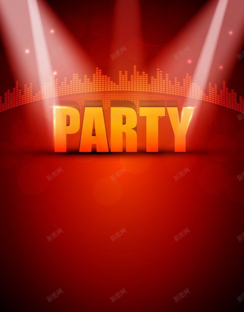 PARTY派对矢量图ai设计背景_新图网 https://ixintu.com PARTY 光效 光芒 派对 红色 矢量图