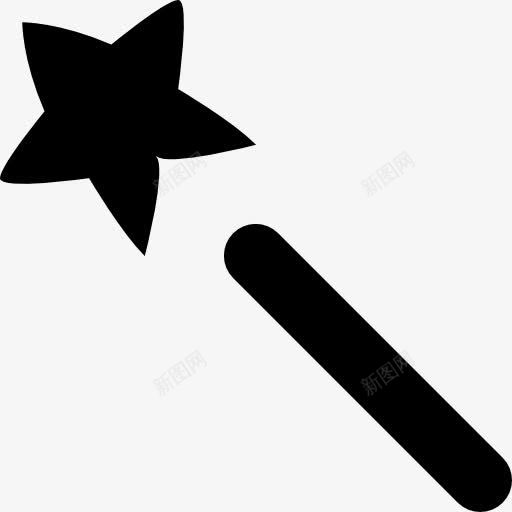魔杖在星图标png_新图网 https://ixintu.com 小图标 工具 工具和器具 明星 魔术 魔杖 魔法棒