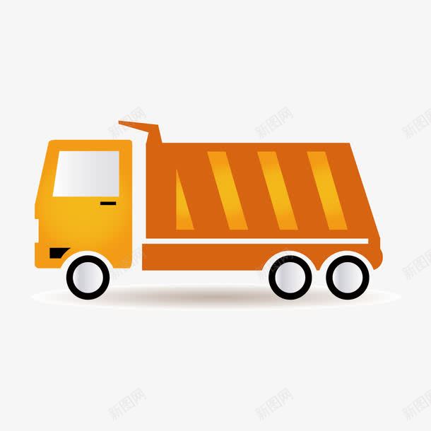 大型货车矢量图ai免抠素材_新图网 https://ixintu.com 垃圾车 大货车 扁平垃圾车 矢量图 集装箱