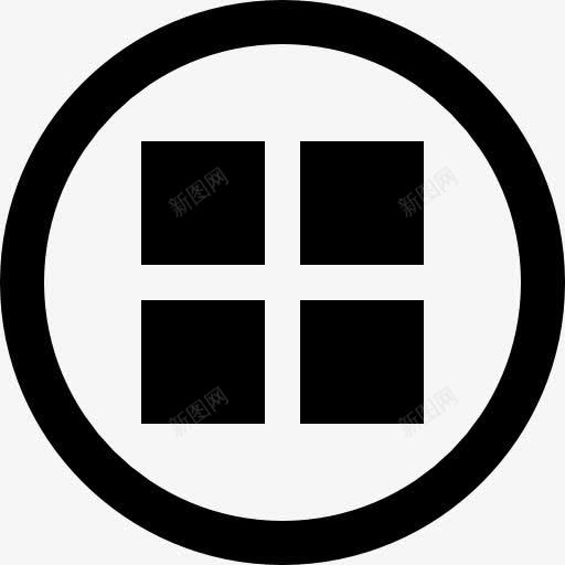 栅格符号广场在圆形按钮图标png_新图网 https://ixintu.com metrize 圆 圈 大 广场 按钮 电网 电网安全 界面 符号