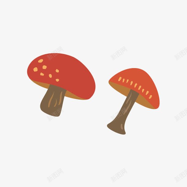 红色蘑菇png免抠素材_新图网 https://ixintu.com 卡通 圆弧 幼儿园 扁平化 红色 美食 食物