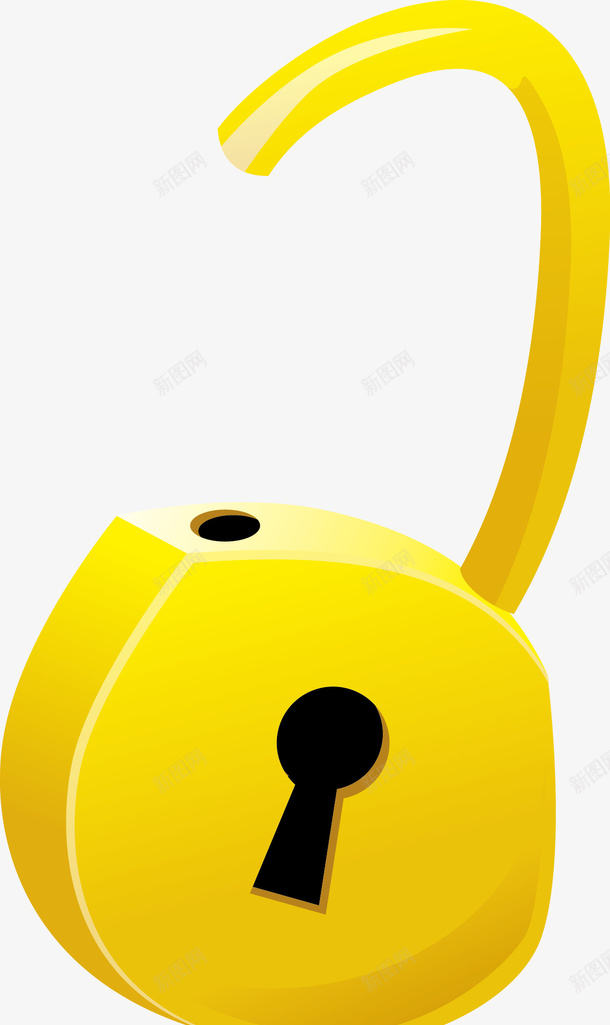 精美的金色锁头图标矢量图ai_新图网 https://ixintu.com 图标 精美 金色 锁 锁头 锁头图标 矢量图