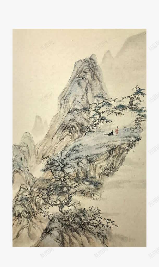 山水画儿png免抠素材_新图网 https://ixintu.com 国画 山 水墨画 水墨路 美术