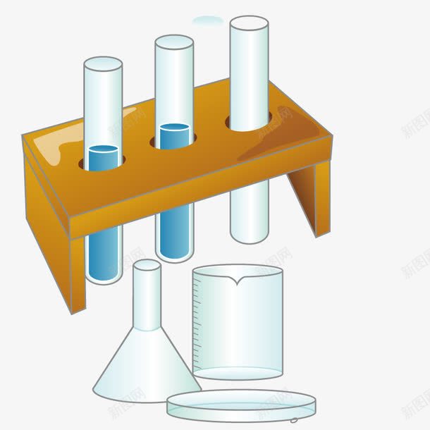 实验工具试管png免抠素材_新图网 https://ixintu.com 化学器材 器具 学习用品 摆设 研究 立体