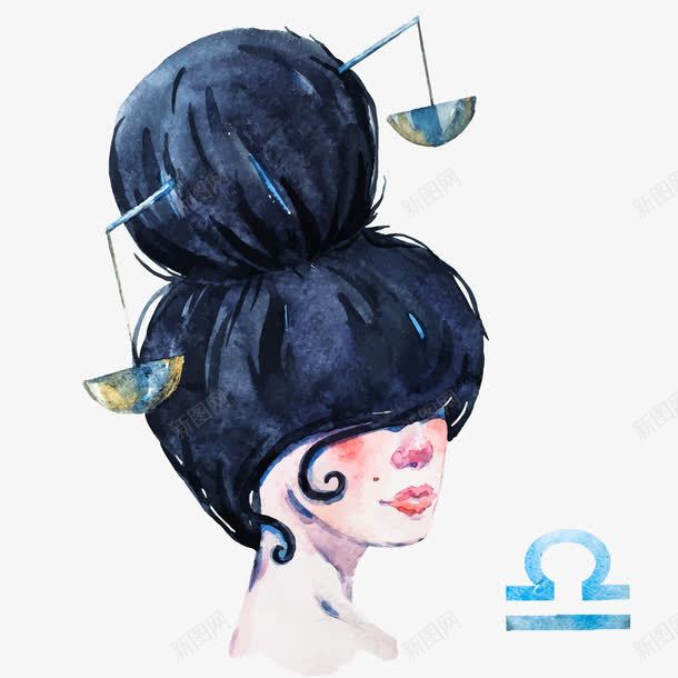 天秤座矢量图eps免抠素材_新图网 https://ixintu.com 卡通 天秤座 星座 符号 矢量图