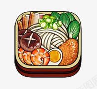 卡通面条png免抠素材_新图网 https://ixintu.com 卡通 蘑菇 虾 面条