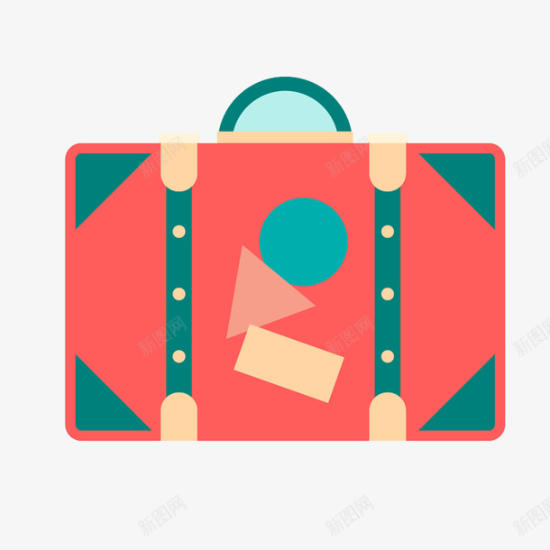 卡通扁平化箱子psd免抠素材_新图网 https://ixintu.com 免抠 免抠图 卡通 扁平化 旅行箱 箱 箱子 箱子标志 行李箱