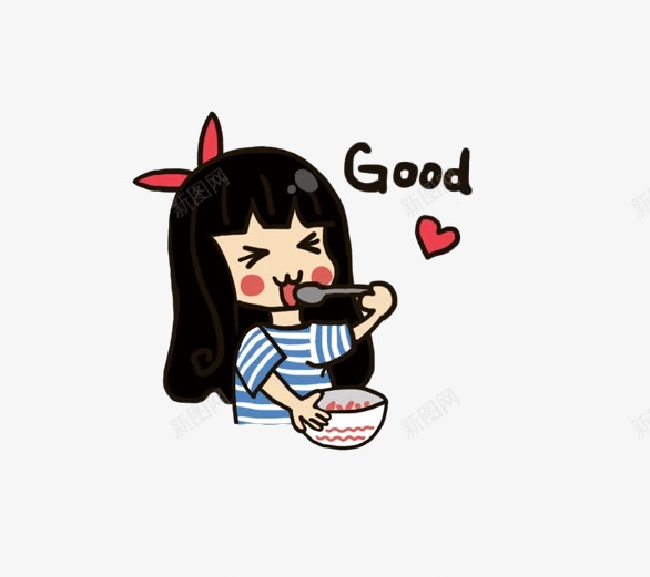好吃的食物png免抠素材_新图网 https://ixintu.com PNG素材 卡通 女孩 爱心