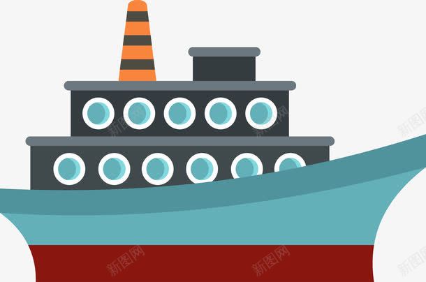 客运船只png免抠素材_新图网 https://ixintu.com 交通工具 俯视船 卡通船 客船 彩色船 扁平化船 旅游 旅游工具 船 轮船