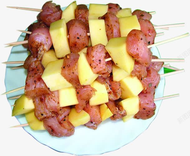 土豆肉串烧烤png免抠素材_新图网 https://ixintu.com 土豆 实物 烤肉 烧烤 食品