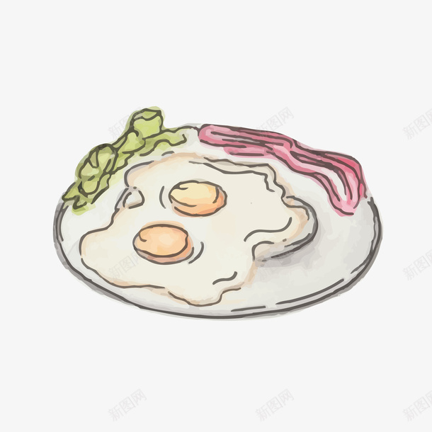 美味煎蛋烟肉早餐png免抠素材_新图网 https://ixintu.com 卡通早餐 卡通鸡蛋 烟肉 美味早餐 美味简单