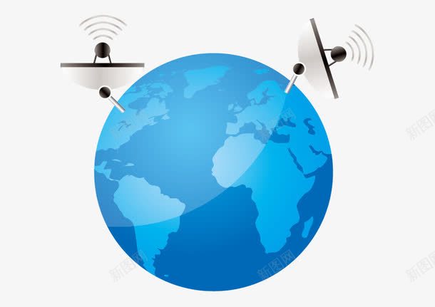 地球信号矢量图ai免抠素材_新图网 https://ixintu.com 淇彿鍙戝皠鎺敹 鍦扮悆 鐭噺 钃濊壊 矢量图