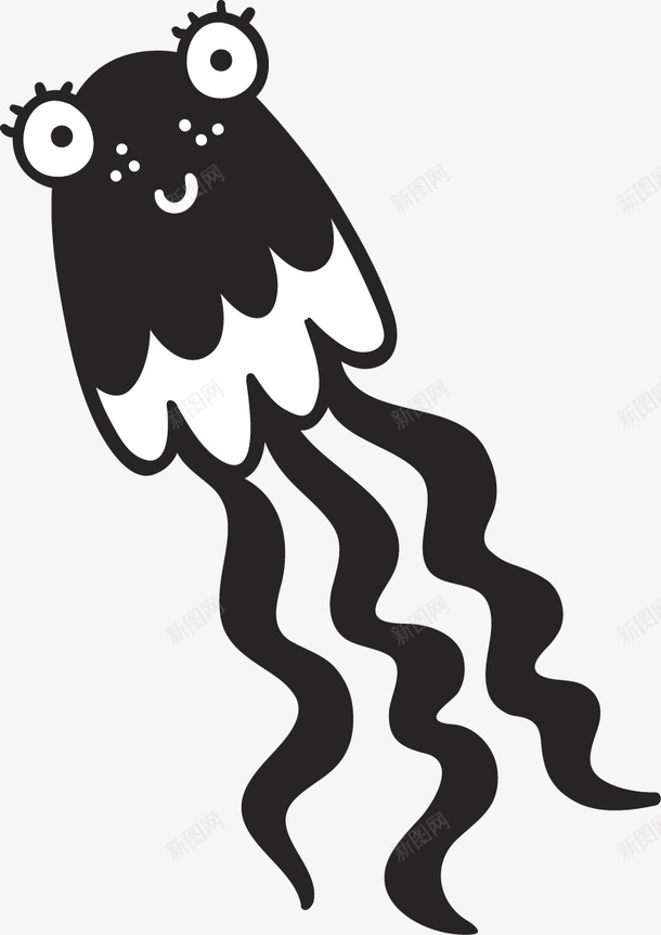 黑色手绘的小鱼png免抠素材_新图网 https://ixintu.com 动漫动画 动物 卡通手绘 小鱼 海产品 装饰图 黑色小鱼