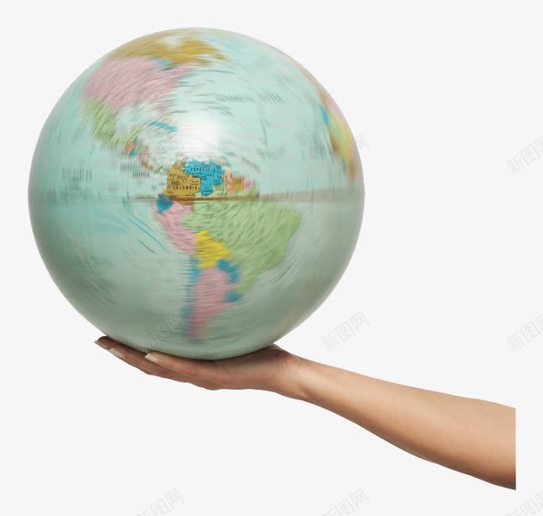 手拿蓝色地球仪png免抠素材_新图网 https://ixintu.com 地球 地球仪 手 手托地球仪 胳膊