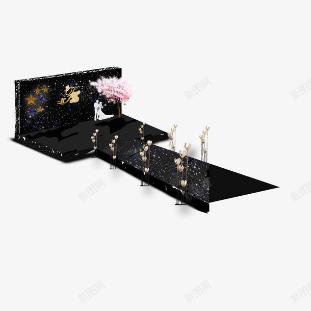 简约婚礼场景psd免抠素材_新图网 https://ixintu.com 婚礼免抠素材 婚礼场景 梦幻婚礼 浪漫婚礼 简约婚礼场景
