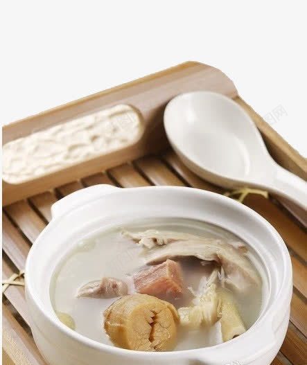 餐盘上的排骨汤和勺子png免抠素材_新图网 https://ixintu.com 产品实物 勺子 排骨汤 餐盘