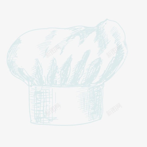 厨师帽png免抠素材_新图网 https://ixintu.com 厨师 帽子 手绘 素描