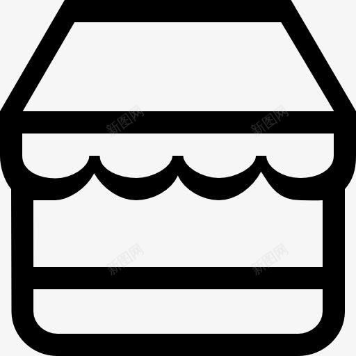 商店的商业符号的轮廓图标png_新图网 https://ixintu.com 商业 商务 商店 大杯线 店 电子商务 符号 购物