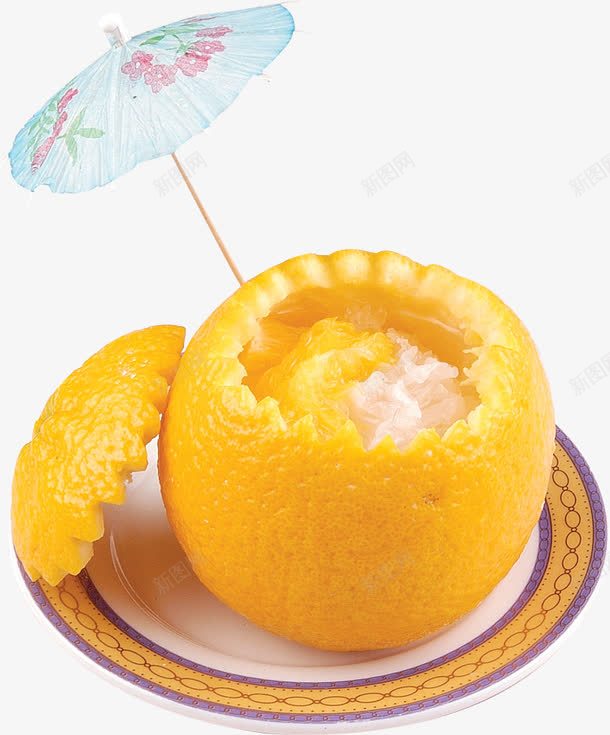 香橙雪蛤png免抠素材_新图网 https://ixintu.com 产品实物 绿色食品 菜品 餐饮 香橙
