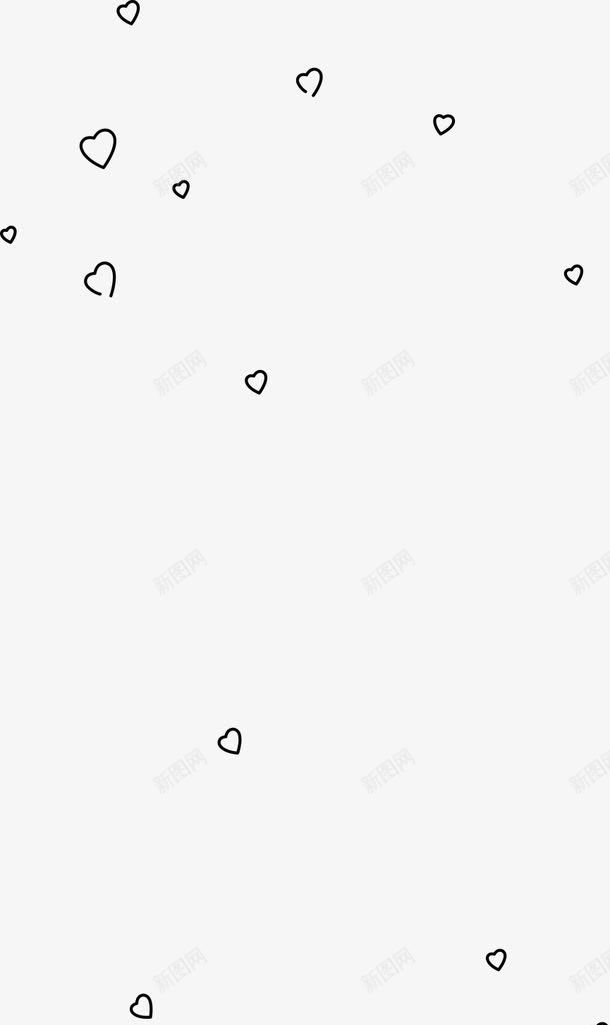 手绘黑色卡通爱心图标png_新图网 https://ixintu.com 卡通 图标 爱心 黑色