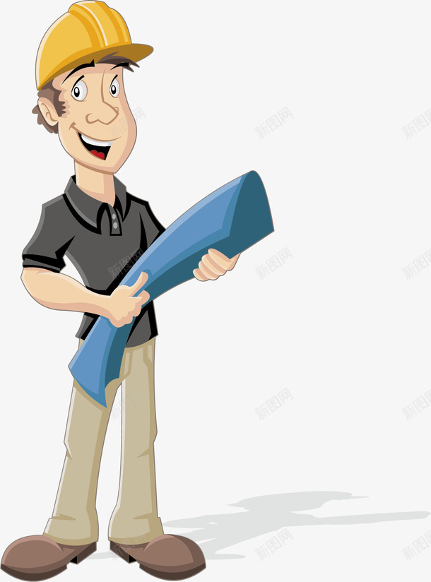 卡通人物矢量图ai免抠素材_新图网 https://ixintu.com 卡通人物 工程师 男性 矢量图