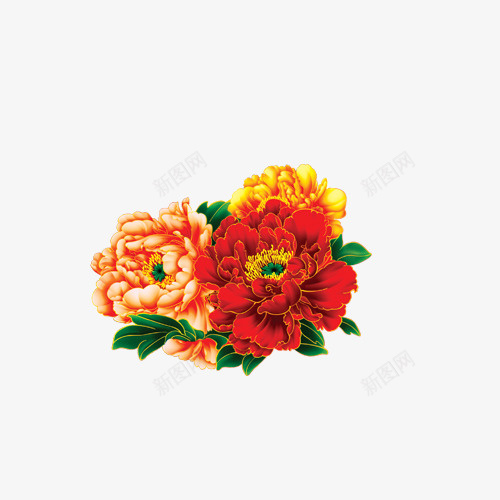中秋节多图层花朵psd免抠素材_新图网 https://ixintu.com 中秋 素材 节日
