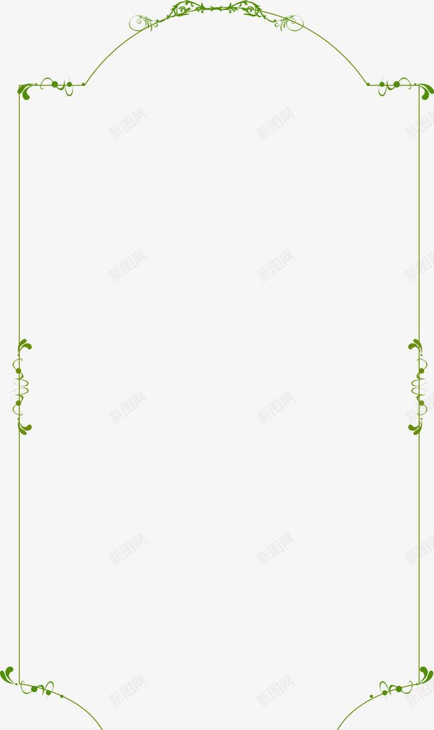 绿色清新花纹简约png免抠素材_新图网 https://ixintu.com 清新 简约 绿色 花纹