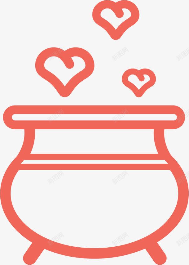 红色爱心瓶子图标png_新图网 https://ixintu.com 图标 爱心 瓶子 红色