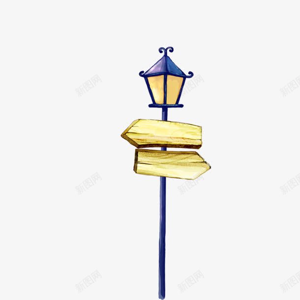 路灯png免抠素材_新图网 https://ixintu.com 卡通路灯 照亮 路灯 马路边