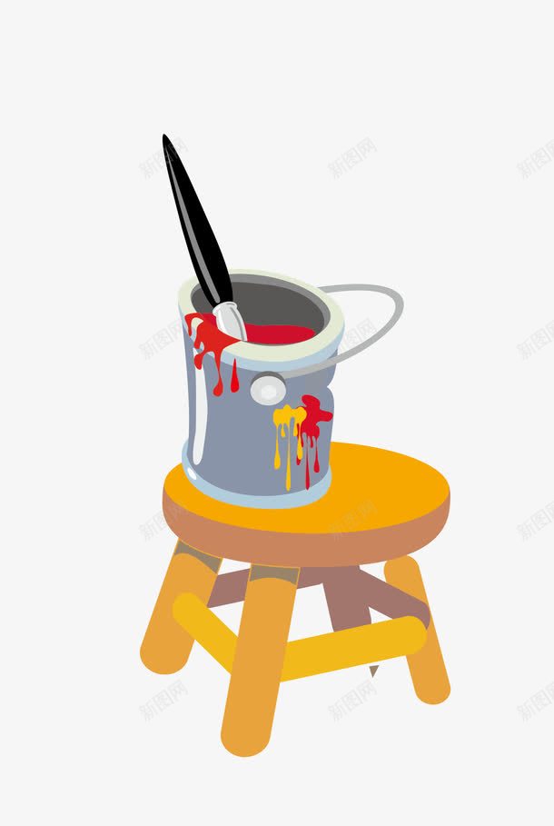 油画笔png免抠素材_新图网 https://ixintu.com 卡通 图案 油画染料 油画用品 油画笔