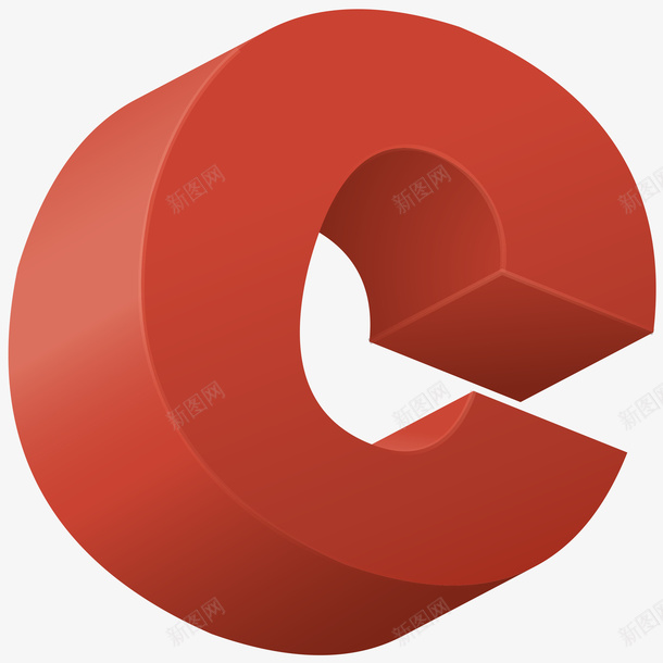 卡通手绘英文字母Cpng免抠素材_新图网 https://ixintu.com 创意 动漫动画 卡通手绘 简约 红色 英文字母C