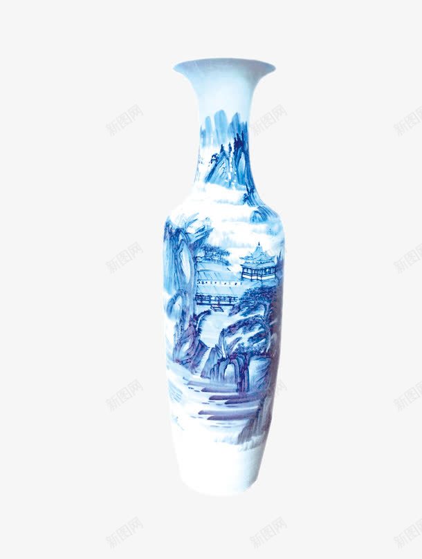 青花瓷瓶png免抠素材_新图网 https://ixintu.com 古韵花瓶 精美花瓶 青花瓷瓶