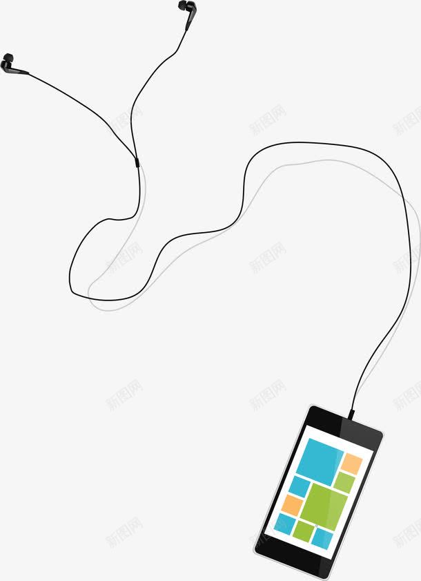 音乐手机装饰图案png免抠素材_新图网 https://ixintu.com 卡通 听歌 手机 耳机 通讯