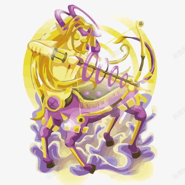 射手座png免抠素材_新图网 https://ixintu.com 卡通手绘 射手座 星座 星座PNG矢量图 星座免扣PNG图 星座矢量