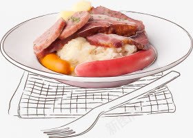 早餐香肠饭png免抠素材_新图网 https://ixintu.com 早餐 香肠