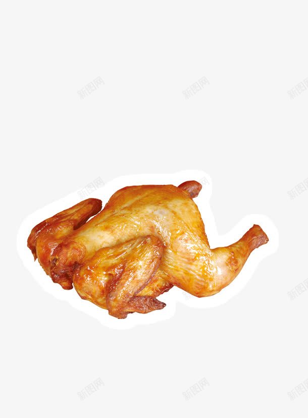 熟食烧鸡png免抠素材_新图网 https://ixintu.com 产品实物 扒鸡 烧鸡 鸡肉