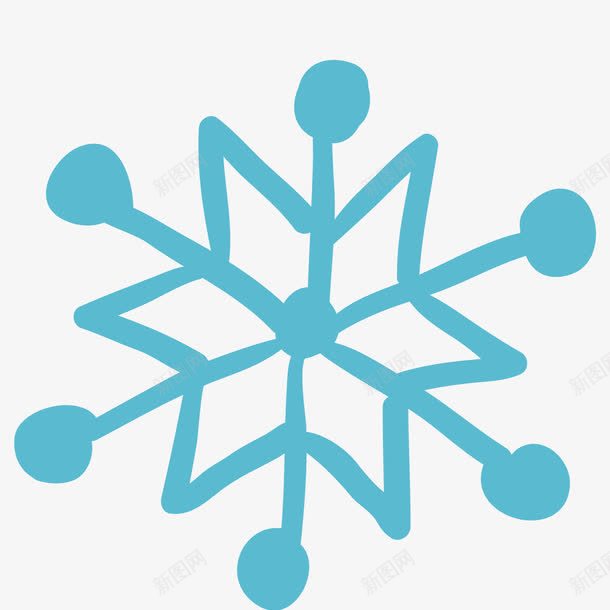 手绘蓝色六角雪花png免抠素材_新图网 https://ixintu.com 六角雪花 底纹 底纹背景 手绘雪花 花纹 蓝色雪花 雪花 雪花图案 雪花花纹