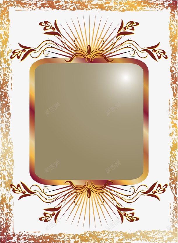 金色欧式边框花纹矢量图eps免抠素材_新图网 https://ixintu.com 欧式 欧式花纹 花纹边框 边框 边框花纹 边框金色 矢量图