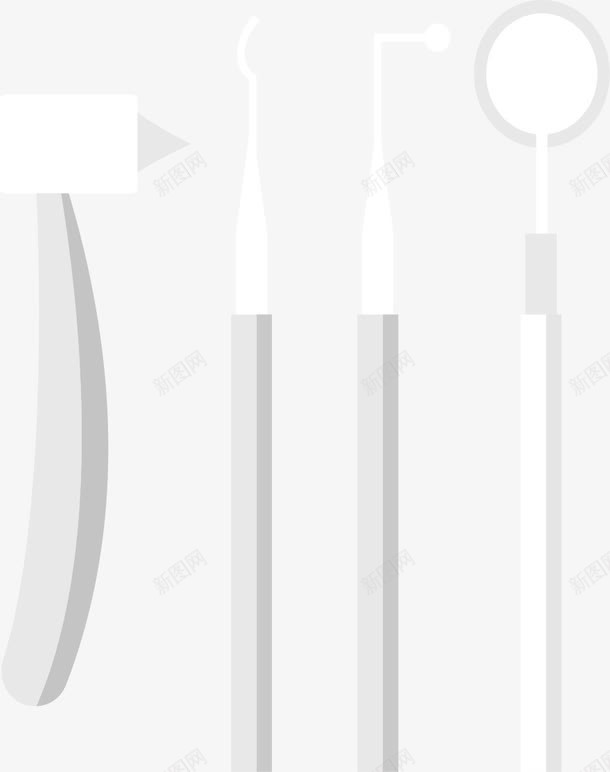 牙医工具套装png免抠素材_新图网 https://ixintu.com 世界爱牙日 医疗 牙医器具 牙医工具套装 科技