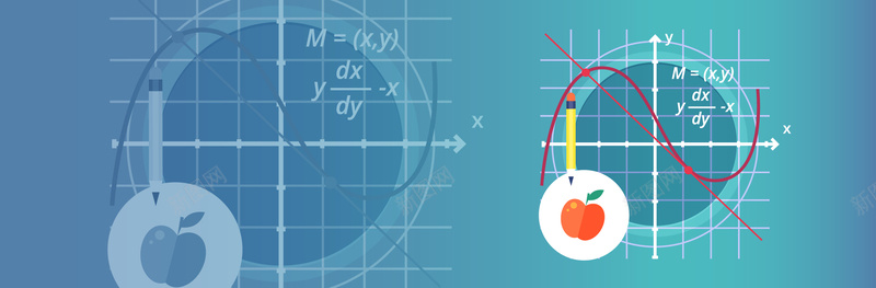 微积分背景图矢量图ai设计背景_新图网 https://ixintu.com 卡通 困难 坐标蓝色 学术 手绘 数学 海报banner 童趣 算数 矢量图