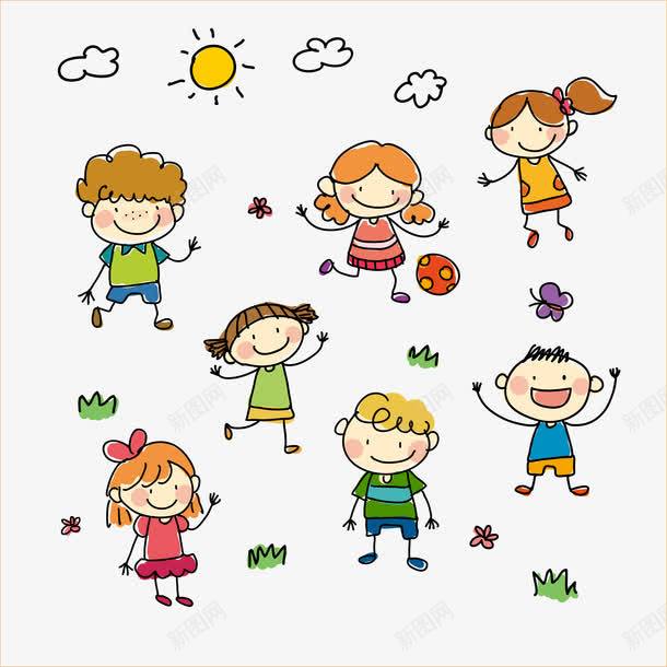 可爱小孩简笔画画png免抠素材_新图网 https://ixintu.com 可爱 小孩 简笔 绘图